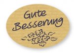 Schmucketikett "Gute Besserung" Oval 46x32mm